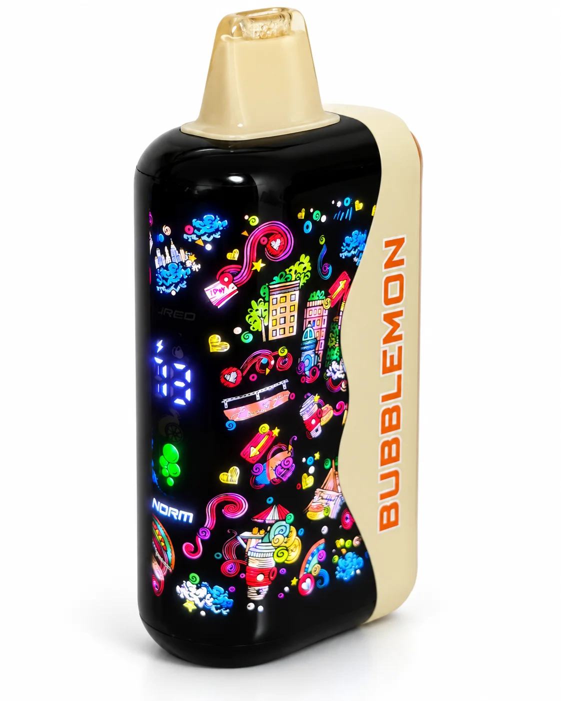 Graffiti Tuzzy 35K の画面とモード表示